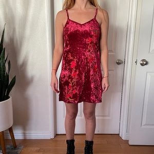 Maroon Velvet MinkPink Dress